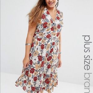 ASOS Curve Dresses - ASOS CURVE skater dress, cool floral print ASOS Curve Dresses - ASOS CURVE skater dress, cool floral print